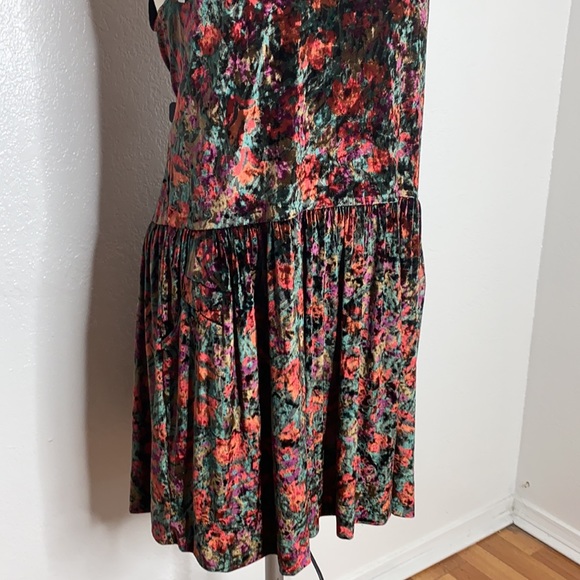 Grunge 90s velvet vintage retro floral fall boho - Picture 2 of 9
